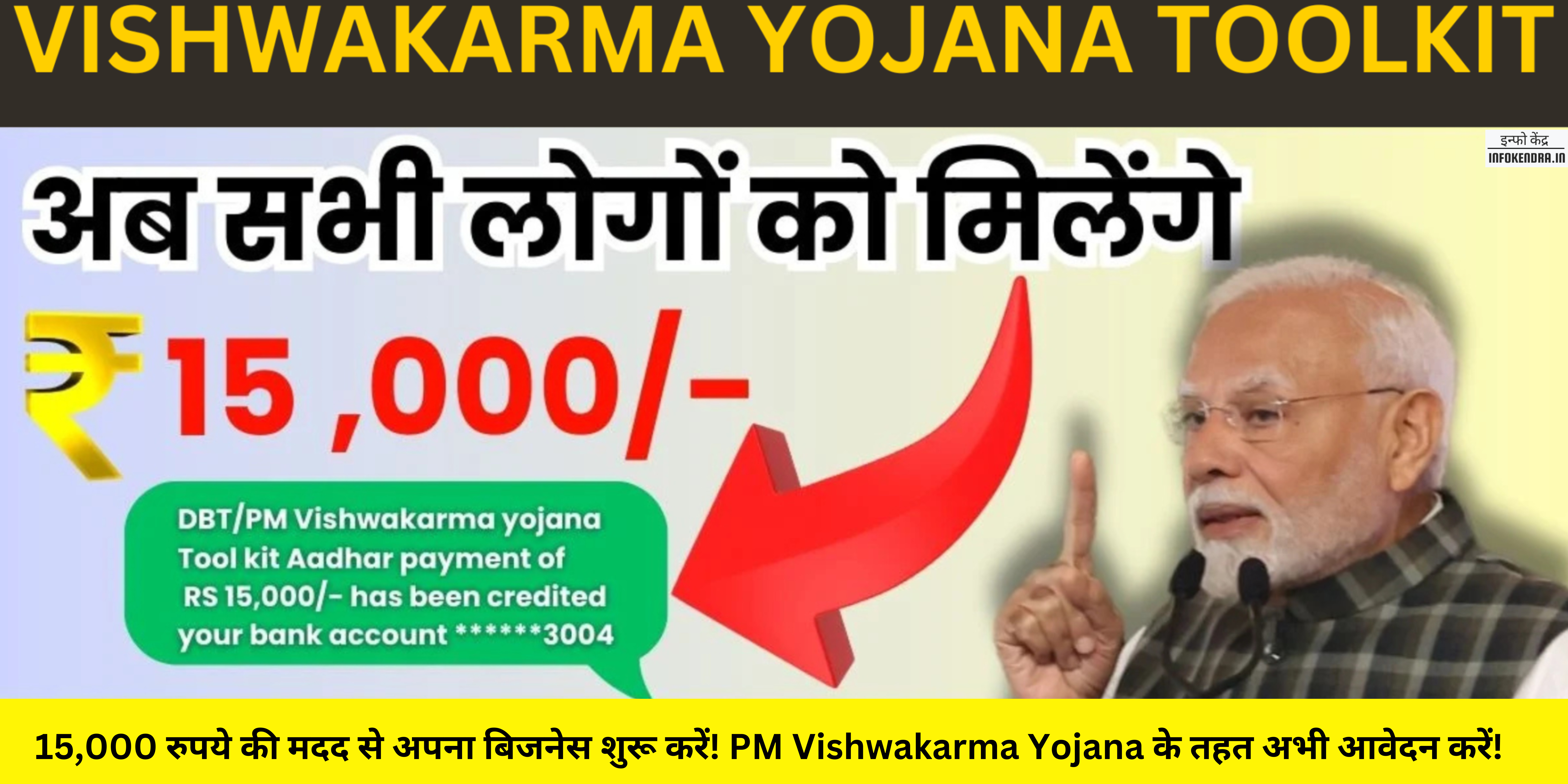 15,000 रुपये की मदद से अपना बिजनेस शुरू करें! PM Vishwakarma Yojana के तहत अभी आवेदन करें!